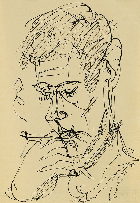 Ernst Ludwig Kirchner - Männerkopf rauchend