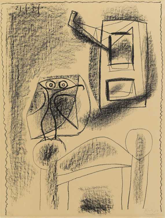 Pablo Picasso - Hibou au crayon