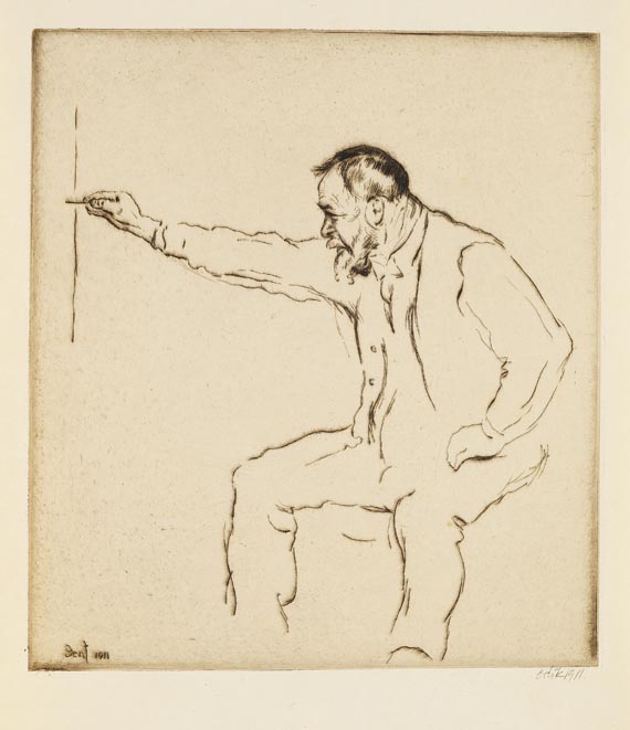 Emil Orlik - Ferdinand Hodler an der Staffelei