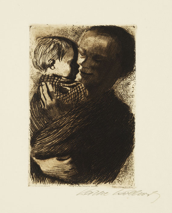 Käthe Kollwitz - Mutter mit Kind auf dem Arm