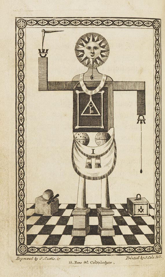  Freimaurer - Cole, J., Illustrations of masonry. 1801