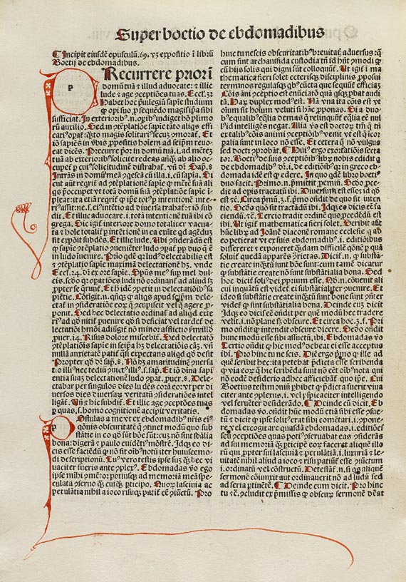 Thomas von Aquin - Opuscula. 1490