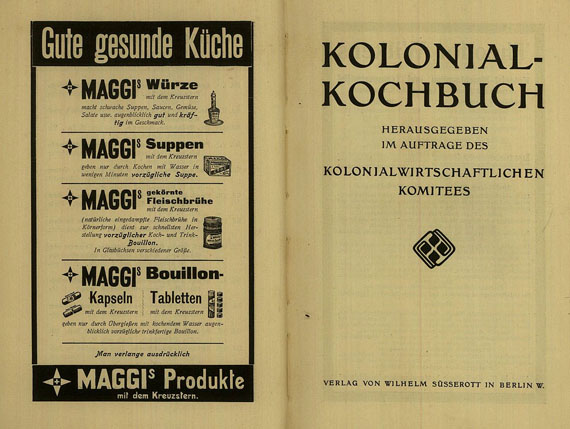 Kochbücher - Sammlung v. Regionalkochbüchern, zus. 8 Tle. Um 1883-1981.