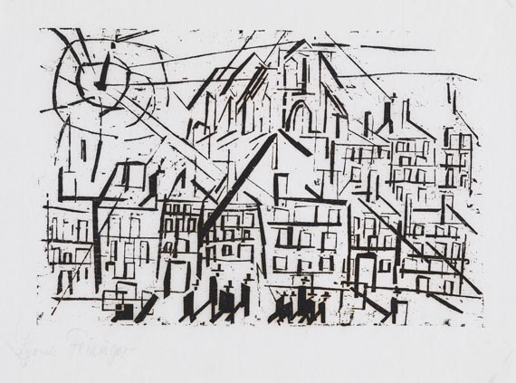 Lyonel Feininger - Stadt mit Kirche in der Sonne