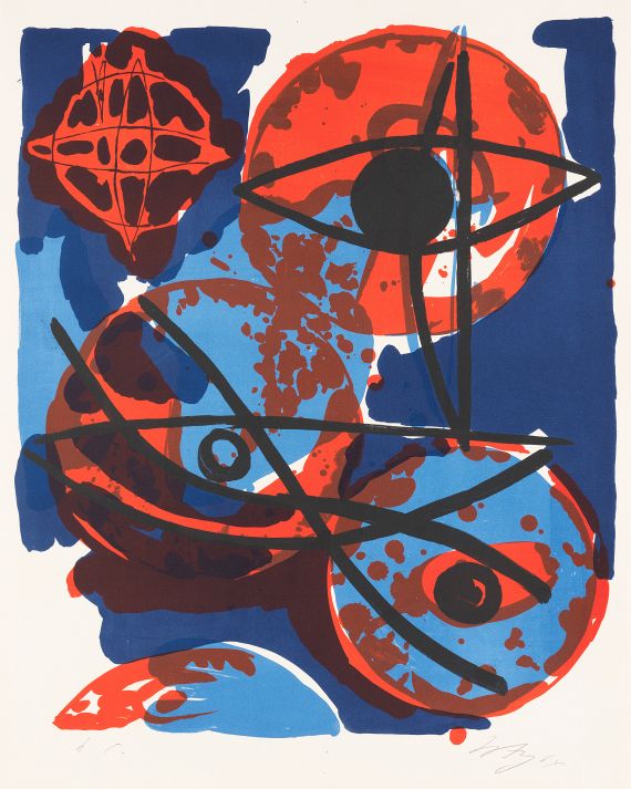 Ernst Wilhelm Nay - Rot aus Blau