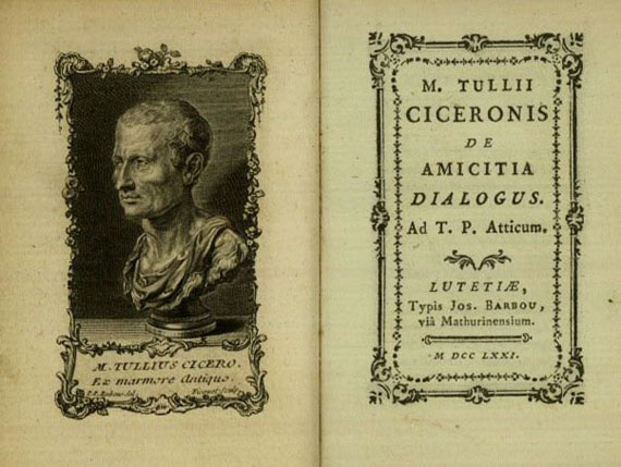  Miniaturbücher - Cicero, M. T., De amicitia. 1771