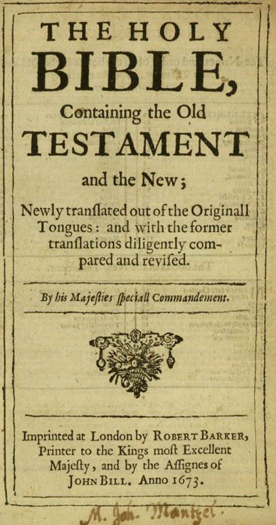 Biblia anglica - The Holy Bible (1673).