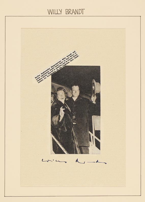   - Autogramm-Sammlung Politiker, Schauspieler, Sportler etc.  Um 1950.