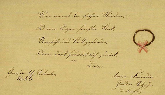  Album amicorum - Stammbuch, Gera u. a. (1836-40 und 1855).