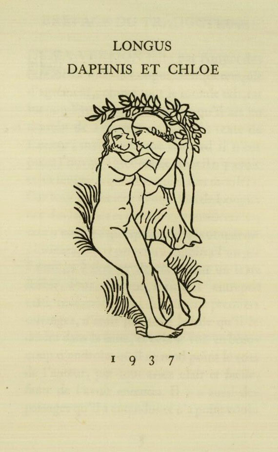 Aristide Maillol - Longus, Les pastorales. 1937 (taché par la moisissure)