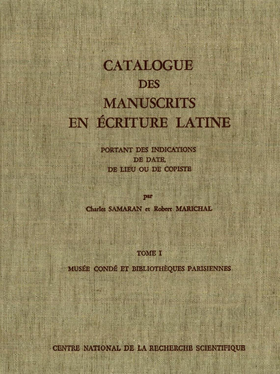   - Catalogue des manuscrits. 10 Bde. und 1 Beigabe. 3 Bde.