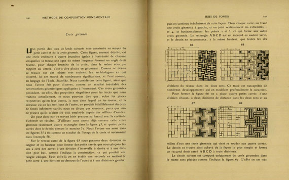 Eugène Samuel Grasset - Méthode de Composition Ornementale, 2 Bde. 1905.