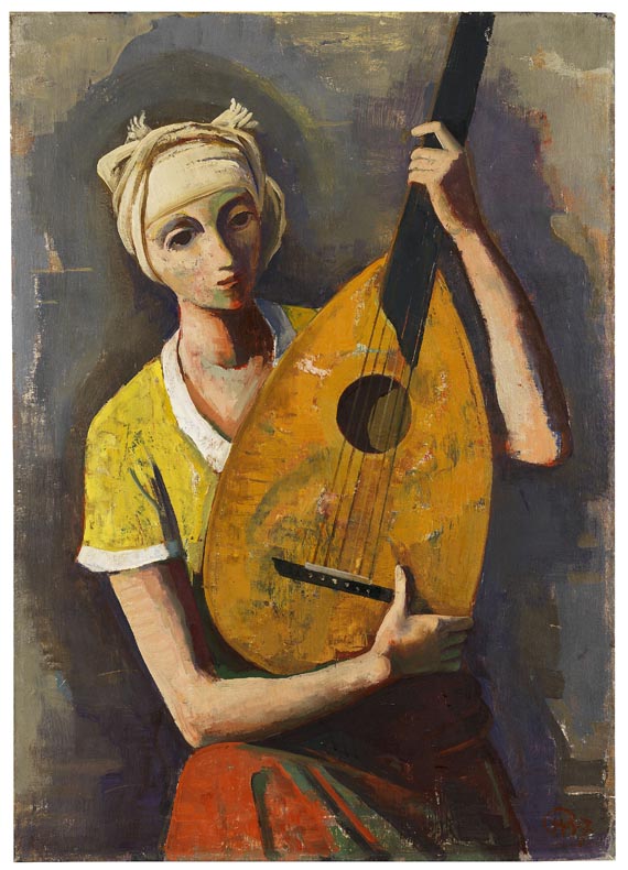 Mädchen mit Laute, 1937