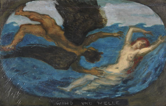 Franz von Stuck - Wind und Welle. Ölstudie