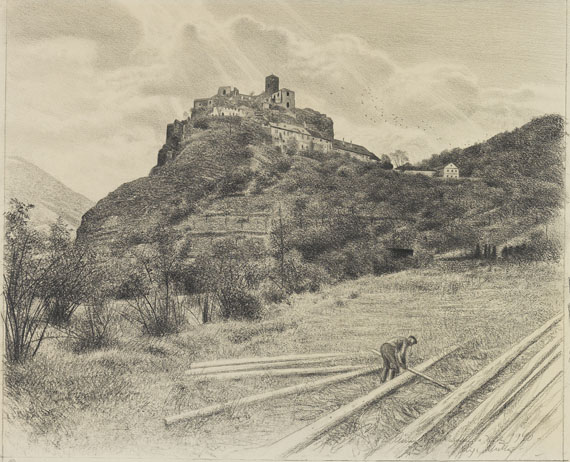 Richard Müller - Ruine Schreckenstein an der Elbe