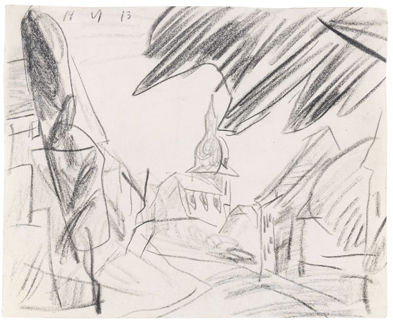 Lyonel Feininger - Ohne Titel (Kirche von Niedergrunstedt)