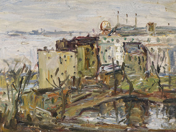 Albert Feser - Blick vom Dach der Kunsthalle zum Holzdamm in Hamburg