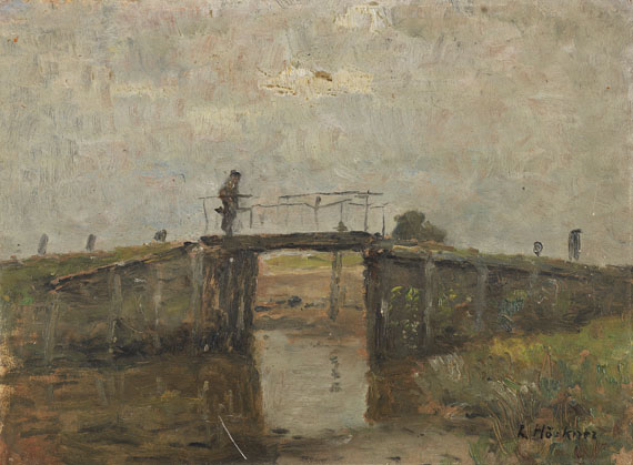 Rudolf Höckner - Landschaft mit Brücke