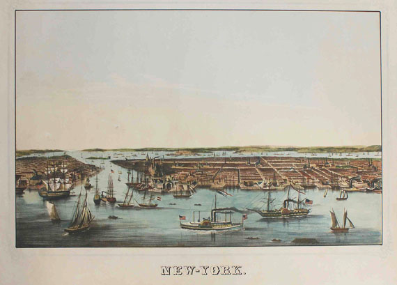  Amerika - 1 Bl. New York. Um 1840-50.