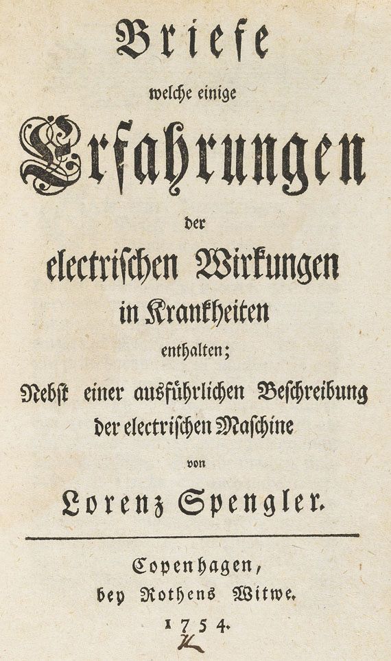Lorenz Spengler - Erfahrungen der elektrischen Wirkungen. 1754. - Altre immagini