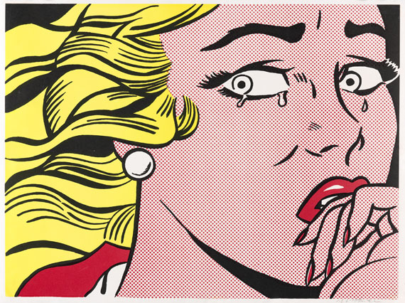 Roy Lichtenstein - Crying Girl - Signatura
