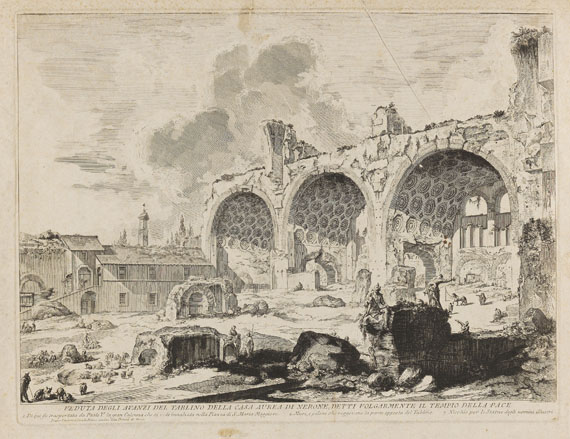 Giovanni Battista Piranesi - Veduta degli avanzi del tablino della casa aurea di nerone