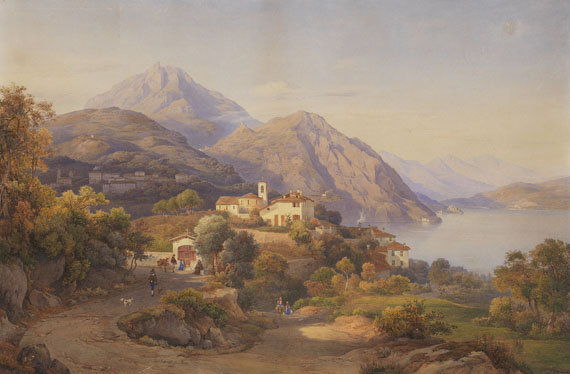 Salomon Corrodi - Abendstimmung am Lago Maggiore