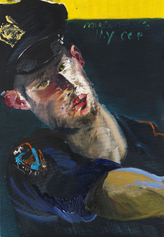 Rainer Fetting - Melancholic NY Cop Brian