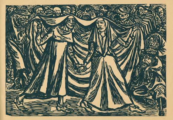 Ernst Barlach - Die Wandlungen Gottes (Edition C). 1921 - Dabei: Barlach, Der Kopf. 1919