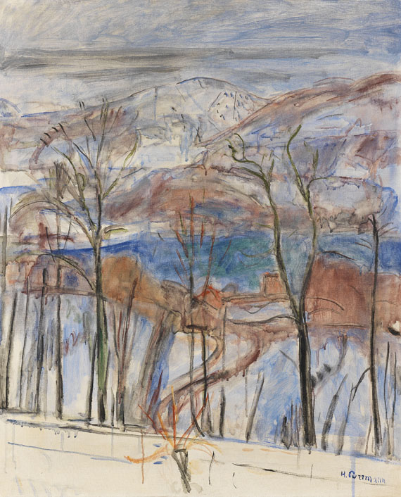 Hans Purrmann - Blick auf Agno im Winter