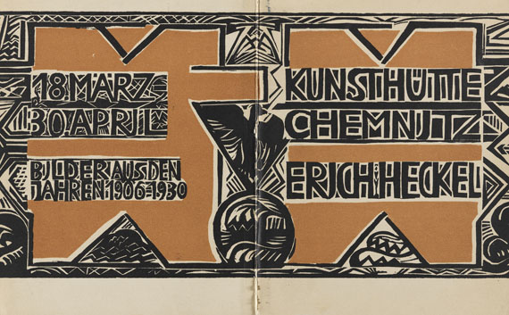 Erich Heckel - Faltumschlag für den Katalog der Ausstellung "Erich Heckel" in der Kunsthütte Chemnitz 1931 - Altre immagini