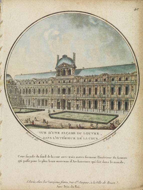   - Vues pittoresques ... de Paris. Kupfer aus 2 Folgen in 1 Bd. Um 1790. - Altre immagini