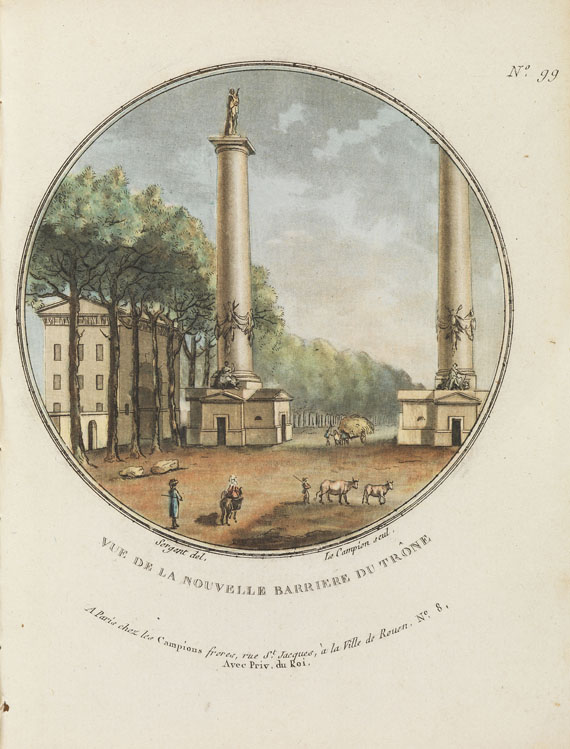   - Vues pittoresques ... de Paris. Kupfer aus 2 Folgen in 1 Bd. Um 1790. - Altre immagini