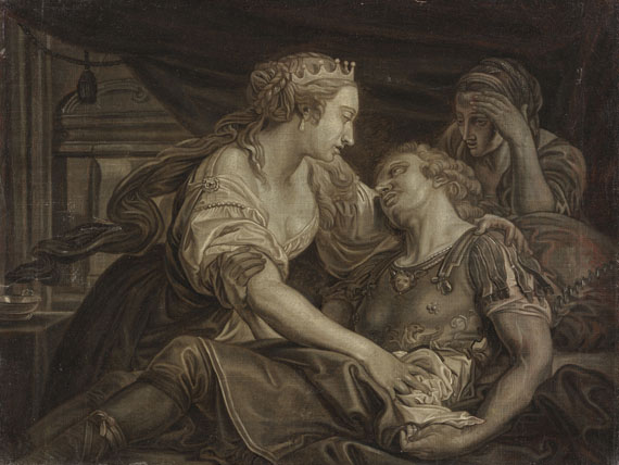 Pompeo Girolamo Batoni - Kopie nach - Der Tod des Marc Antonius in den Armen Kleopatras
