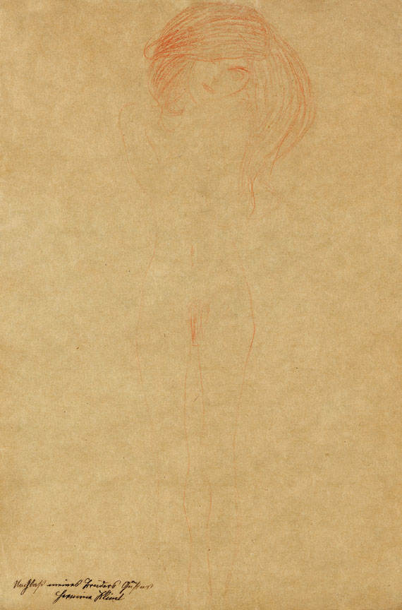 Gustav Klimt - Stehender weiblicher Akt