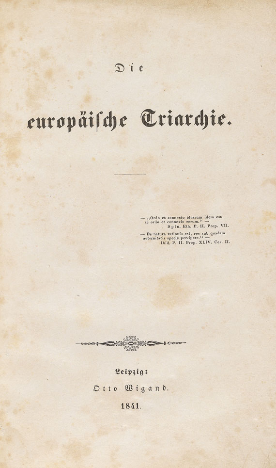 Moses Hess - Die europäische Triarchie. 1841. - Altre immagini