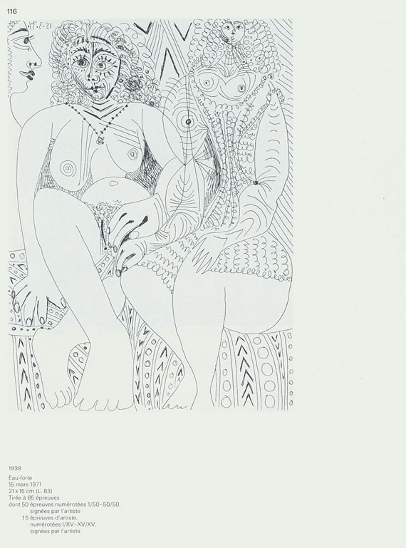 Pablo Picasso - Bloch, Werkverzeichnis. 4 Bde. - Dabei: 5 weit. Picasso-Bücher.