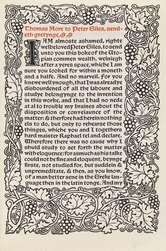William Morris - More, T., Utopia. 1893.
