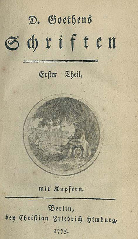 Johann Wolfgang von Goethe - Schriften. 1775-79. 4 Bde.