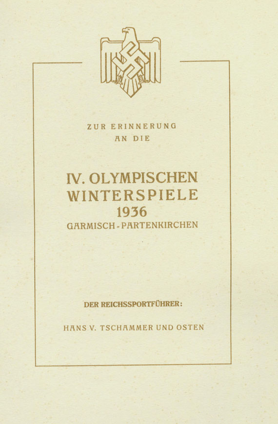 Fotografie - Olympischen Winterspiele. 1936.