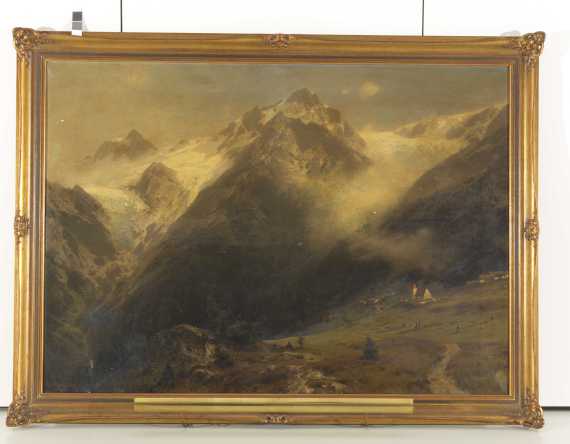 Otto Werner Henning von Kameke - Berglandschaft mit kleinem Ort und zwei Gletschern - Altre immagini