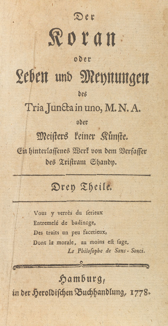   - Der Koran. 1778