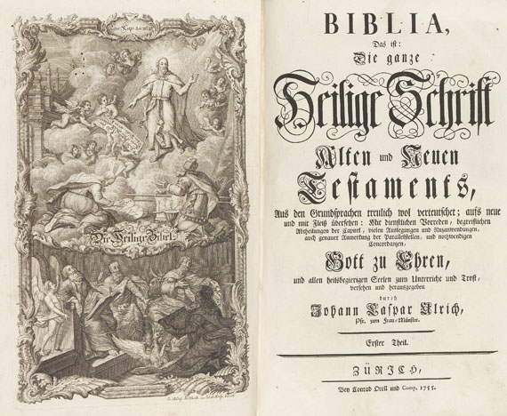   - Biblia, Heilige Schrift. Zürich 1755.. - Altre immagini
