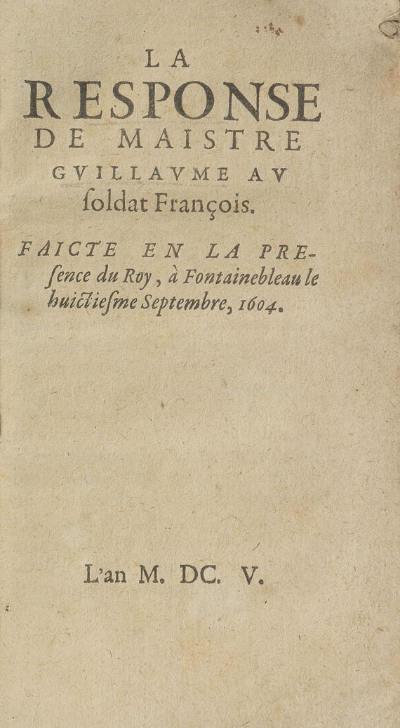 Maître Guillaume - La response de maistre Guillaume. 1605. - Altre immagini