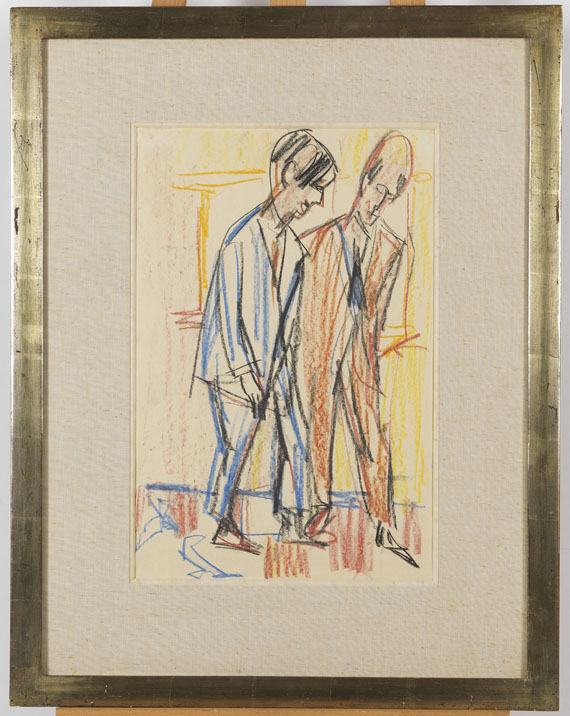 Ernst Ludwig Kirchner - Zwei Männer (Selbstbildnis (?) mit Dr. Bauer) - Cornice