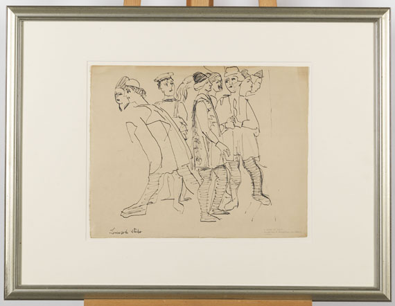 Ernst Ludwig Kirchner - Skizze nach dem Fresko "Vermählung der Maria" von Lorenzo da Viterbo - Cornice