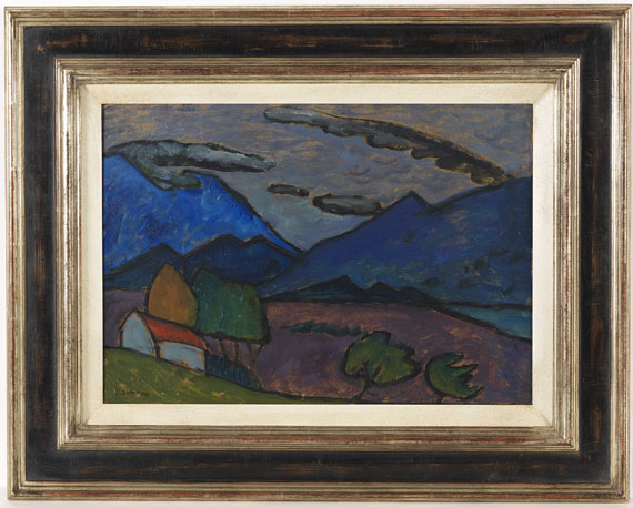 Gabriele Münter - Berglandschaft mit Haus - Cornice