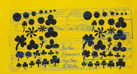 Andy Warhol - SAS Passenger Ticket