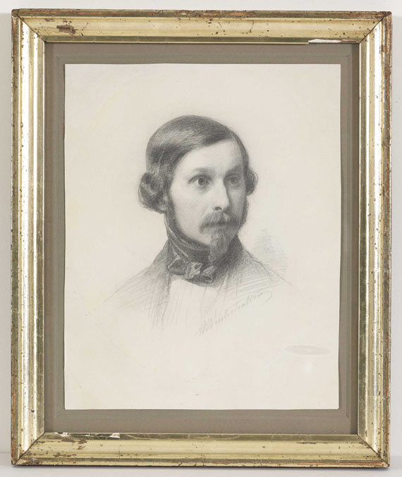 Hermann Winterhalter - Porträt eines jungen Herren - Cornice
