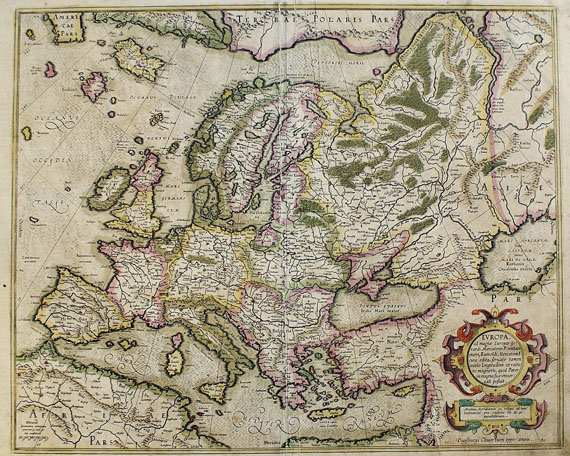  Europa - 1 Bl. Europa ad magnae (G. Mercator). 1609